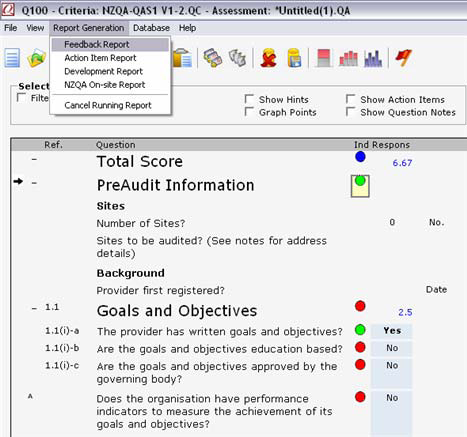 Preview of report generation system