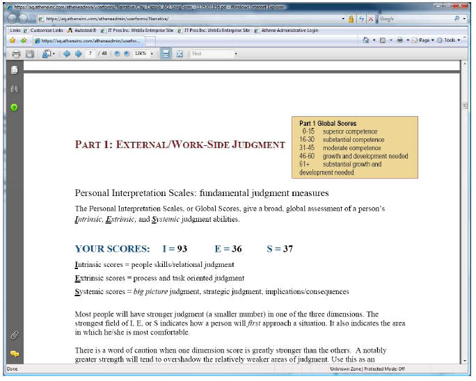 Preview of score placed from database