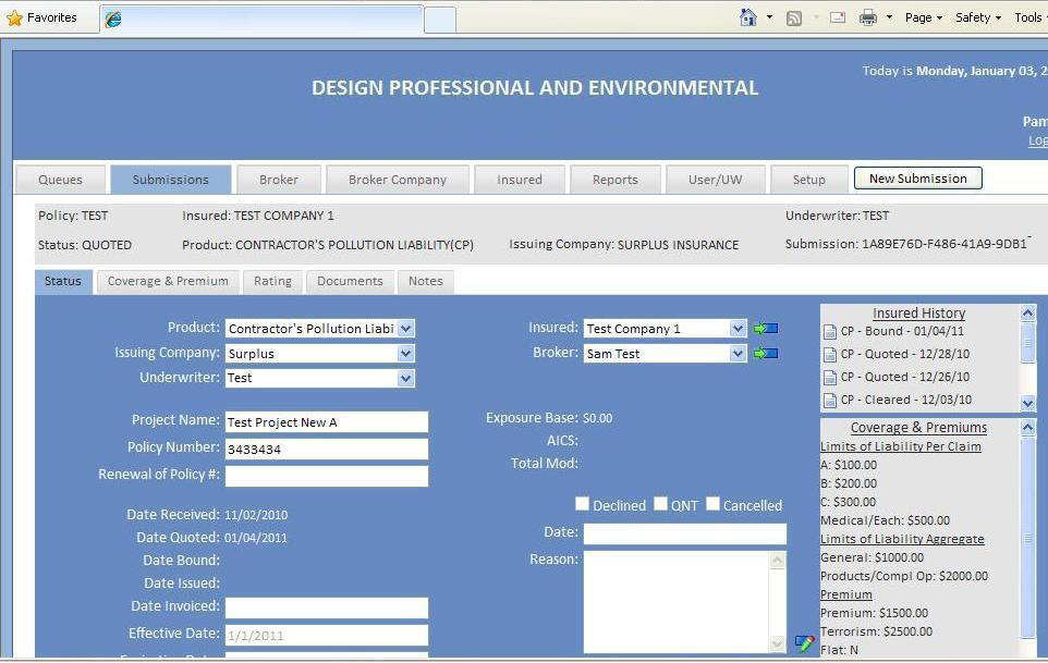 Preview of Web application to receive user input