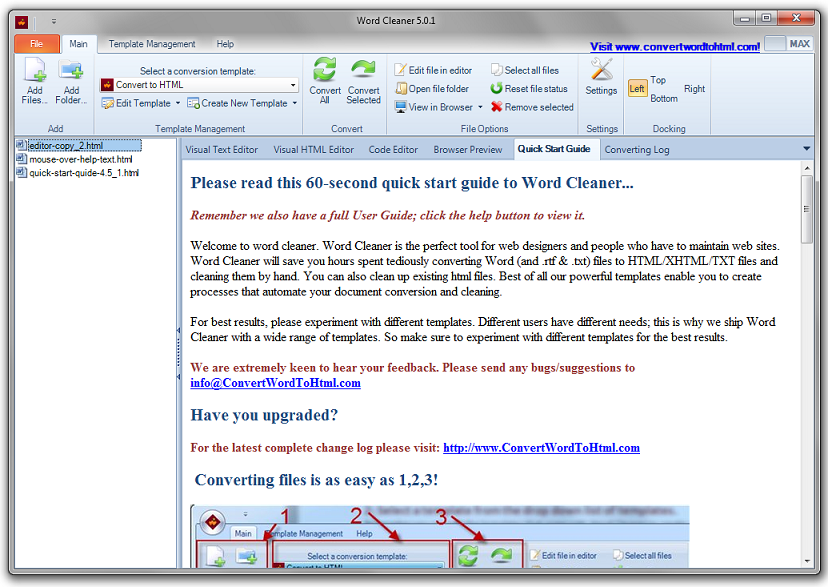 Word Cleaner main screen preview