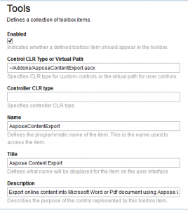 Registering Aspose Sitefinity Content Export Add-on in Sitefinity