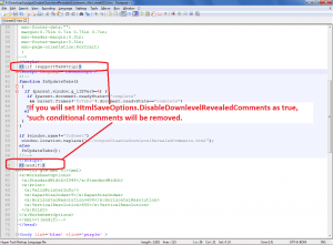 Disable Downlevel Revealed Comments