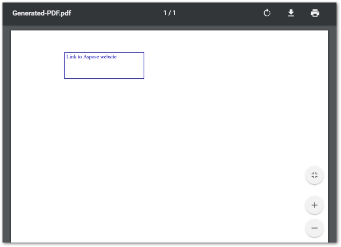 add hyperlink in PDF using C#