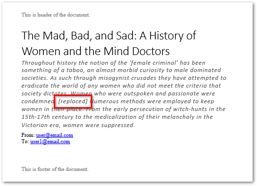 find and replace text with meta characters