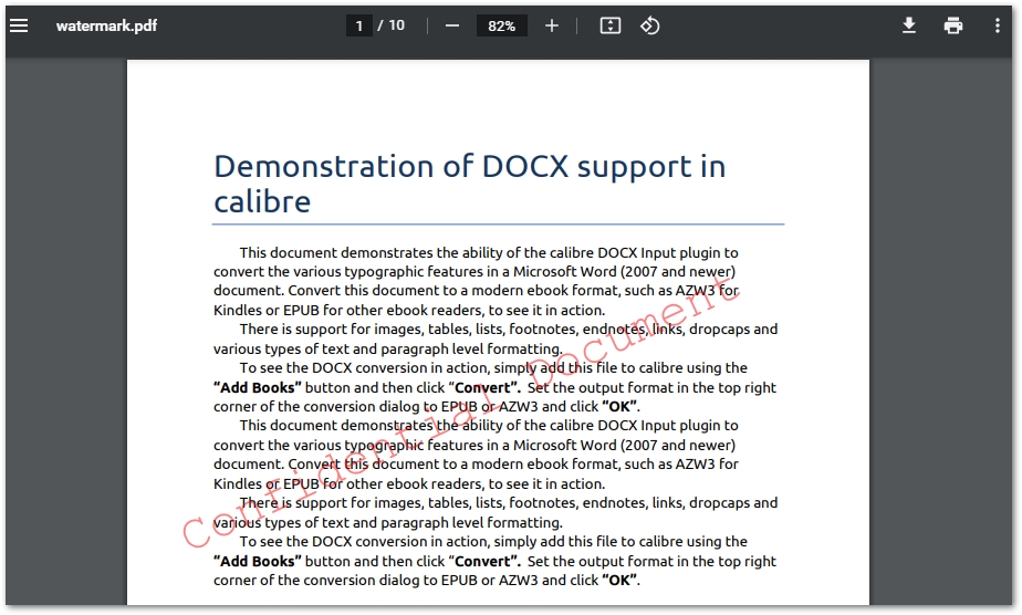 adding watermark to pdf in java