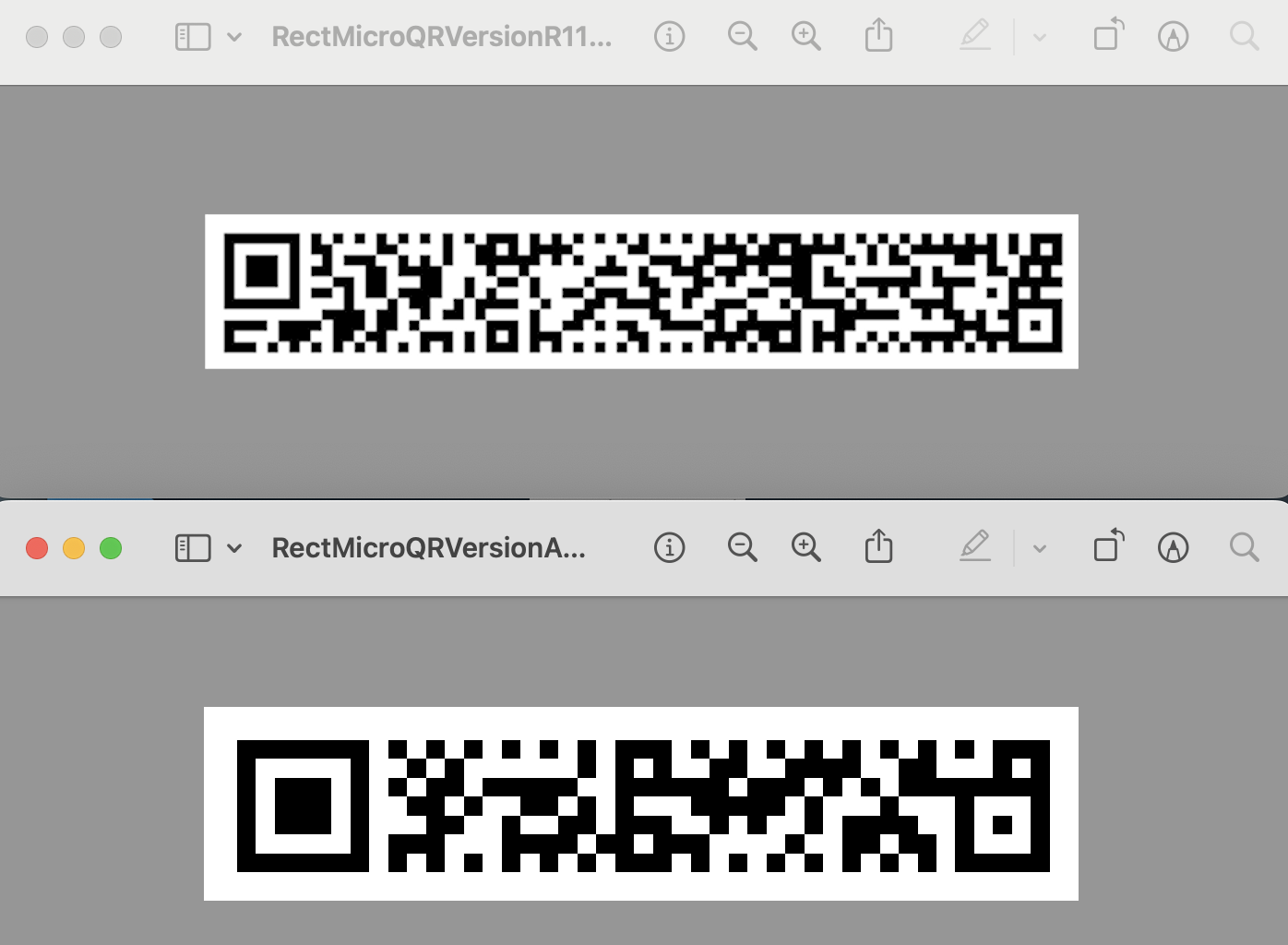  رمز QR صغير مستطيل 