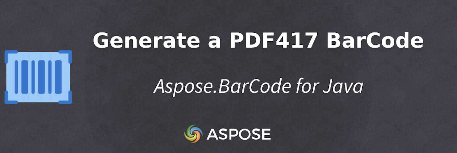 إنشاء رمز شريطي Pdf417 في Java باستخدام Aspose.Barcode