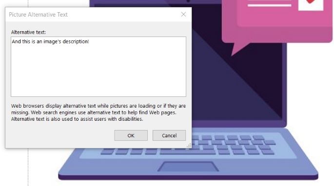 إدراج صورة مع نص بديل في OneNote باستخدام Java