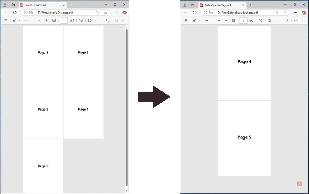حذف صفحات متعددة من مستند PDF في جافا