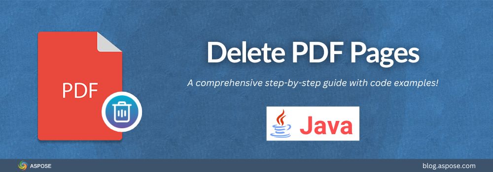 حذف صفحات PDF في جافا
