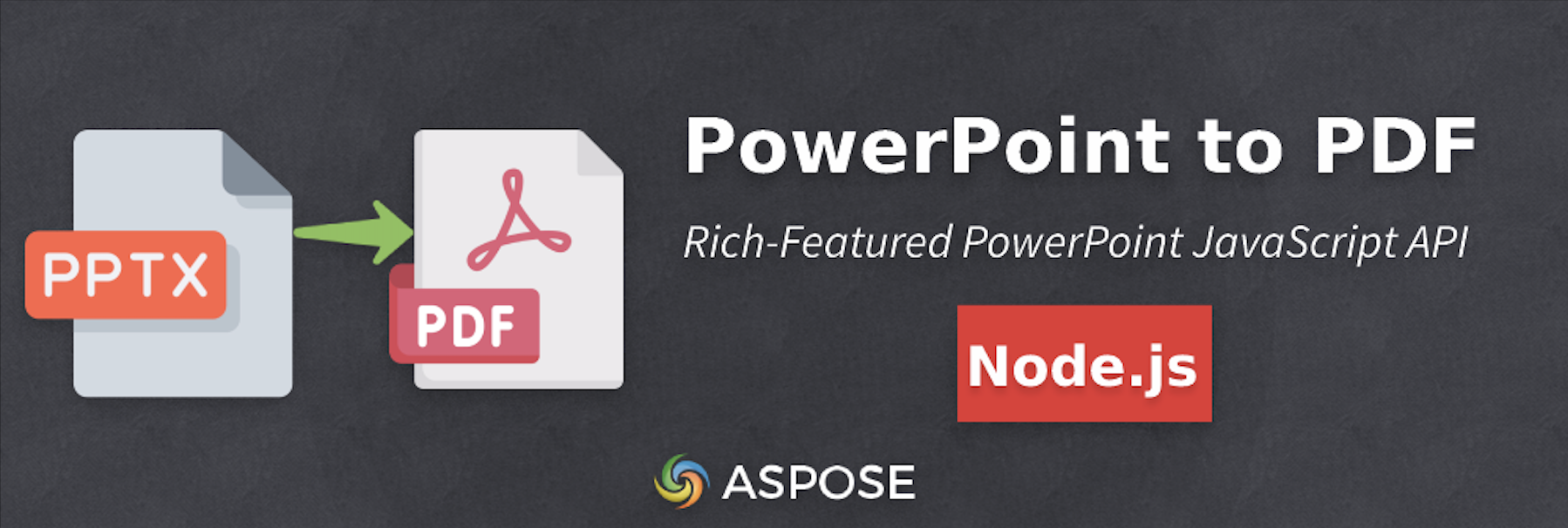 قم بتحويل PowerPoint إلى PDF في Node.js - محول PPTX إلى PDF