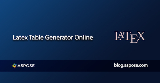 LaTeX Table Generator على الإنترنت