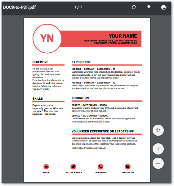 DOC إلى PDF في C++