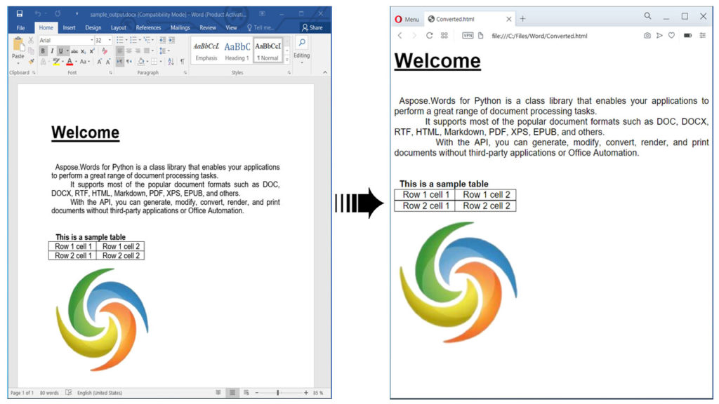 Convert Word Documents using Python.