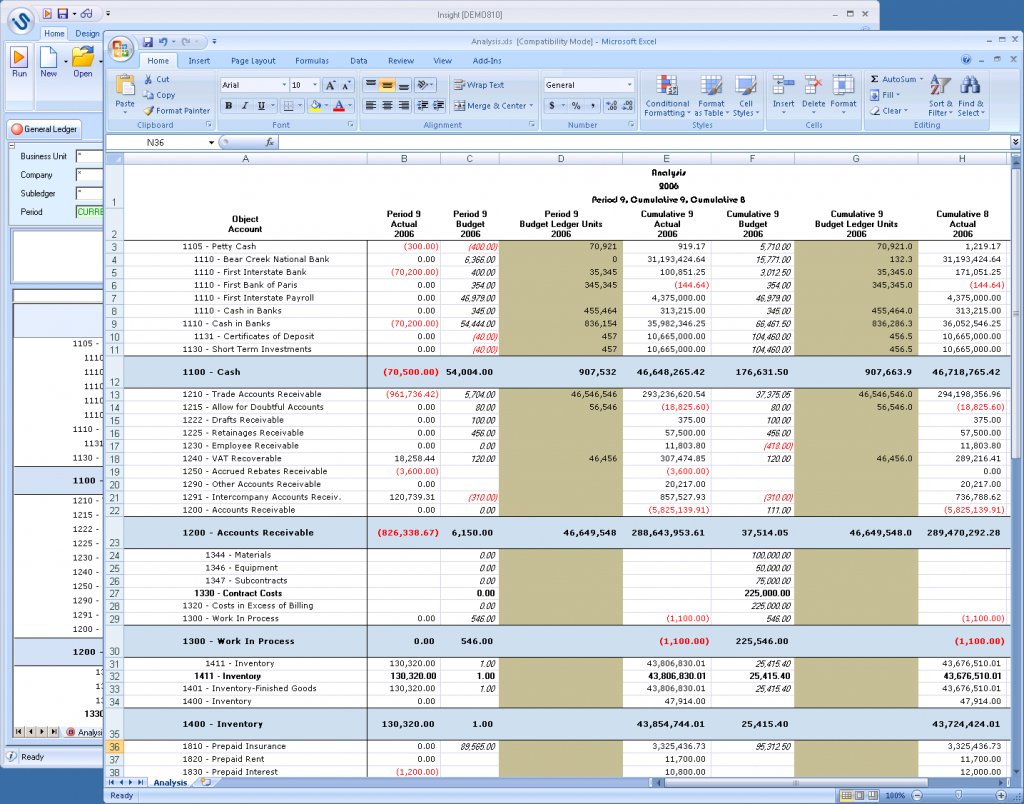 Figure 2: Moments later the same data is visible in Microsoft Excel.