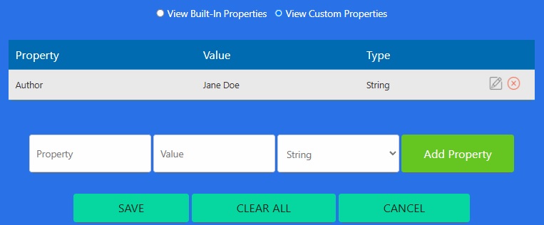 Zobrazit a upravit vlastní vlastnosti metadat Excelu