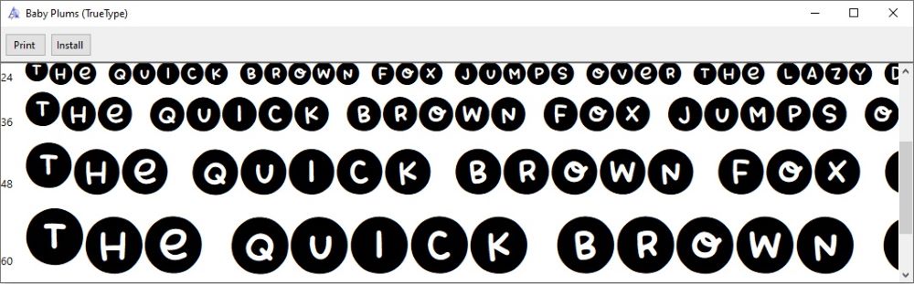 Baby Plums Font jako druhé zdrojové písmo