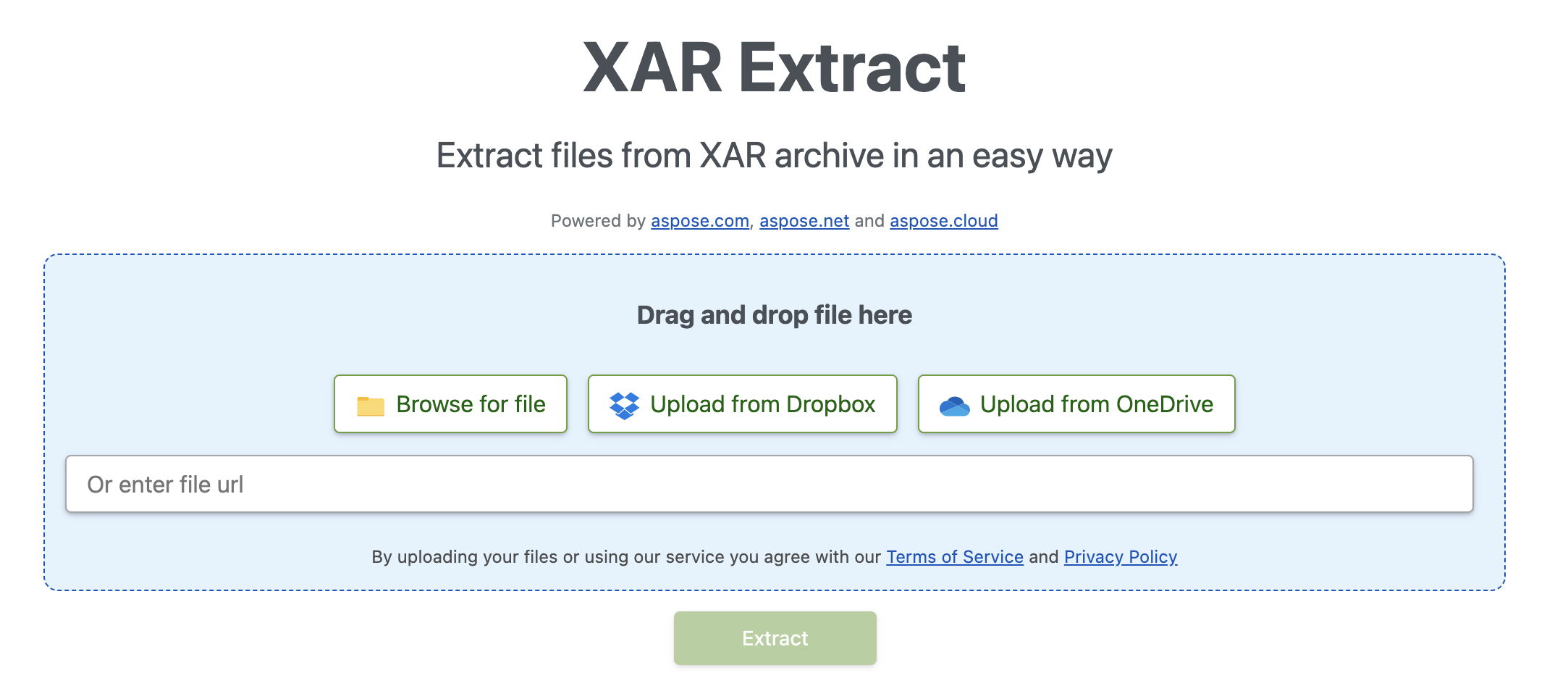 Online extraktor archivů
