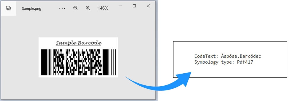 Barcode aus einem Bild lesen.