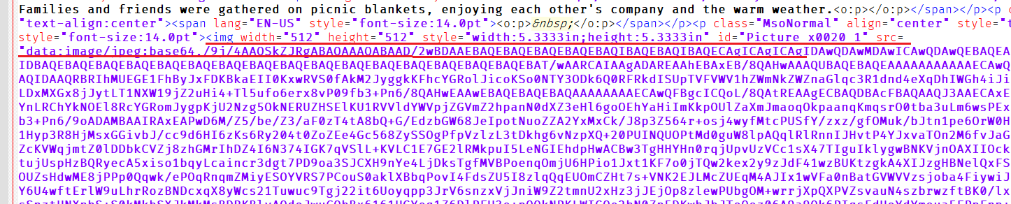 Bild im HTML in einem Texteditor