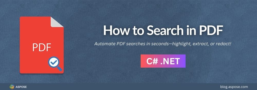 Durchsuchen von PDF mit C#