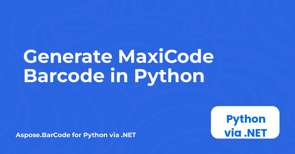 Generar código de barras MaxiCode en Python