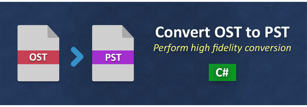 Convertir OST a PST C#