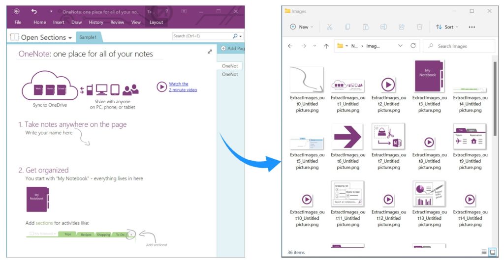 Extraiga imágenes de un documento de OneNote usando Java