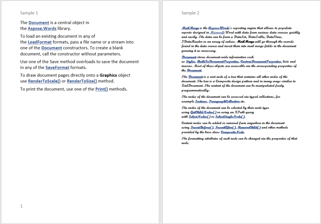 Documento combinado de Word generado usando ImportFormatOptions::KeepSourceFormatting