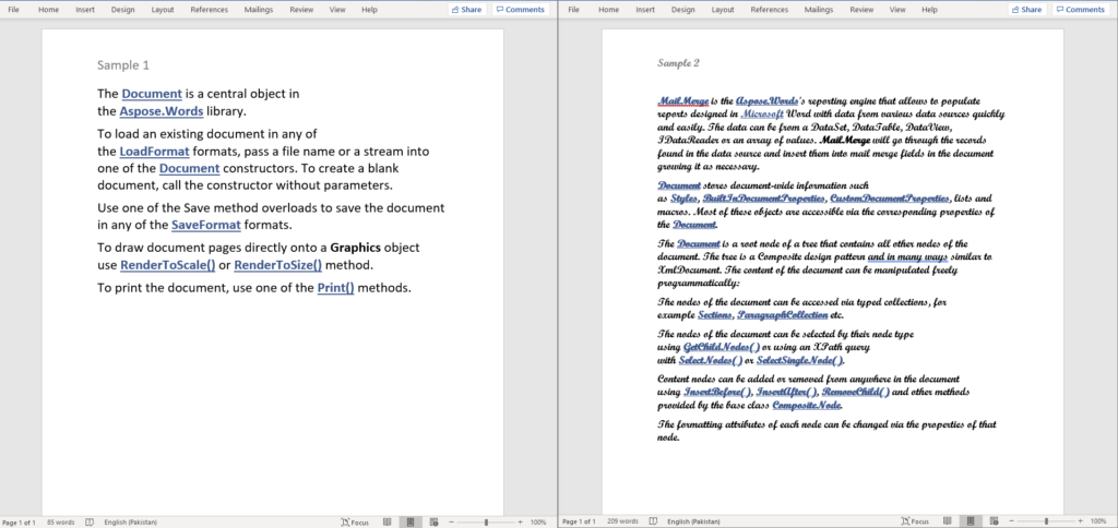 Documentos de Word para fusionar