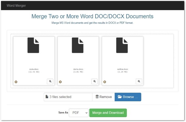 Fusión de documentos de Word ASP.NET