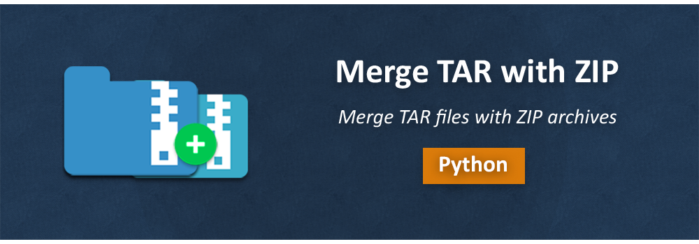 Fusionar TAR con ZIP en Python