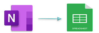 OneNote .one به XLSX یا XLS csharp
