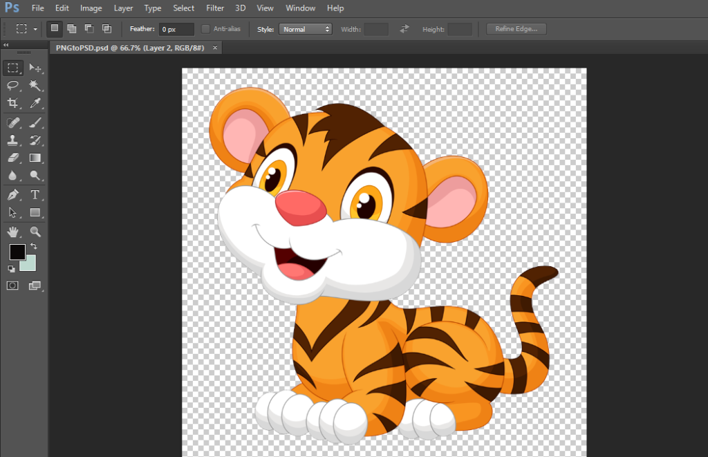 تصویر PNG به PSD