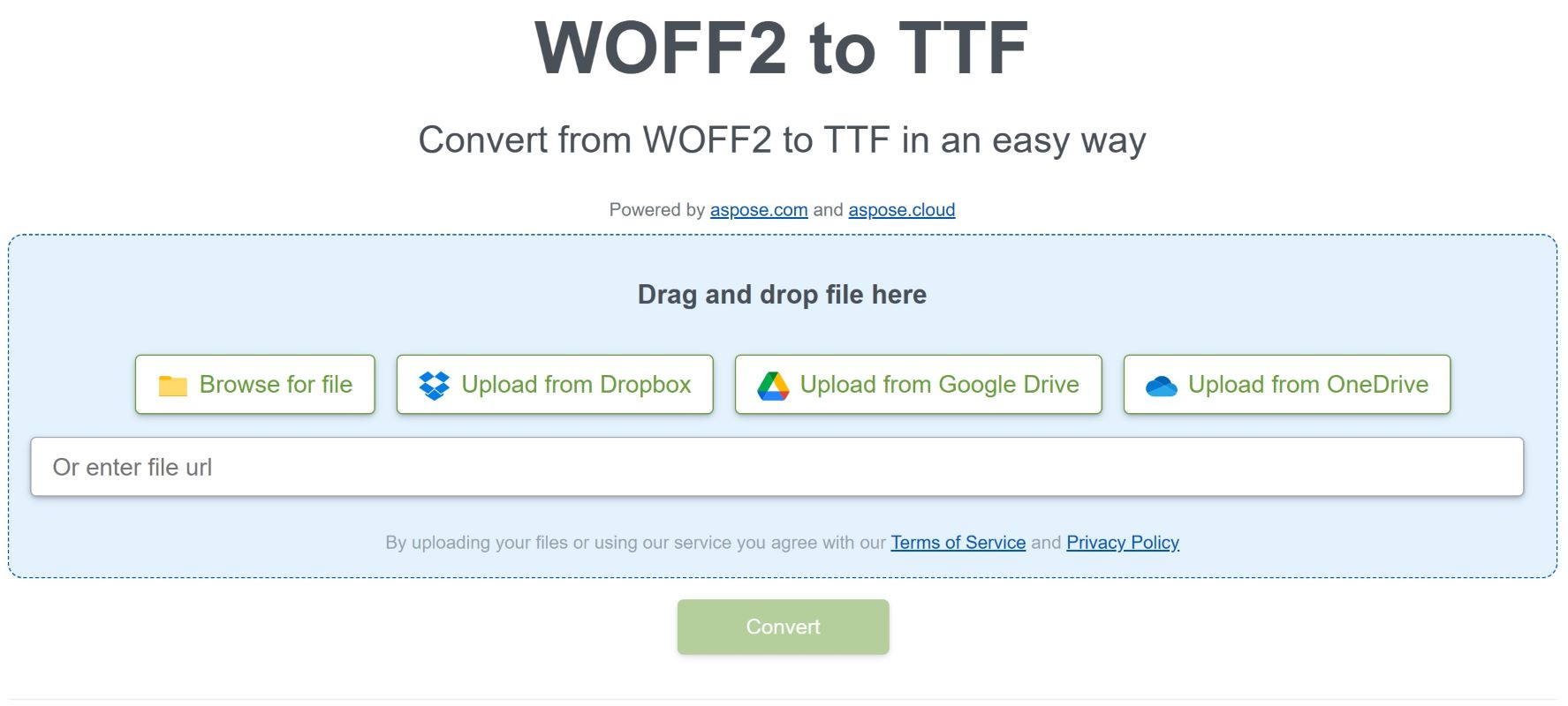 Convert WOFF2 to TTF Online Free