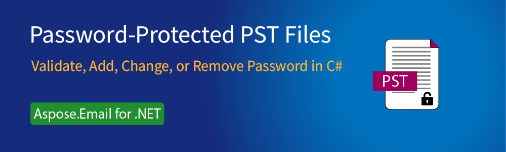 Fichiers PST protégés par mot de passe via C#