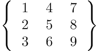 Matrices de rendu, parenthèses et crochets en C#