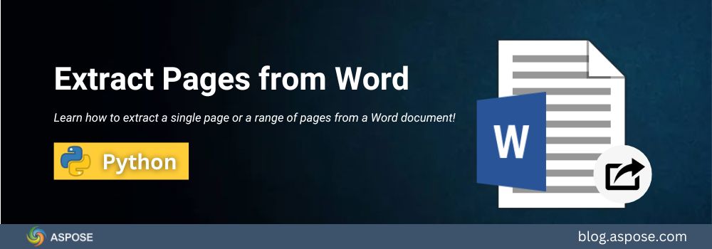 Extraire des pages de Word en Python