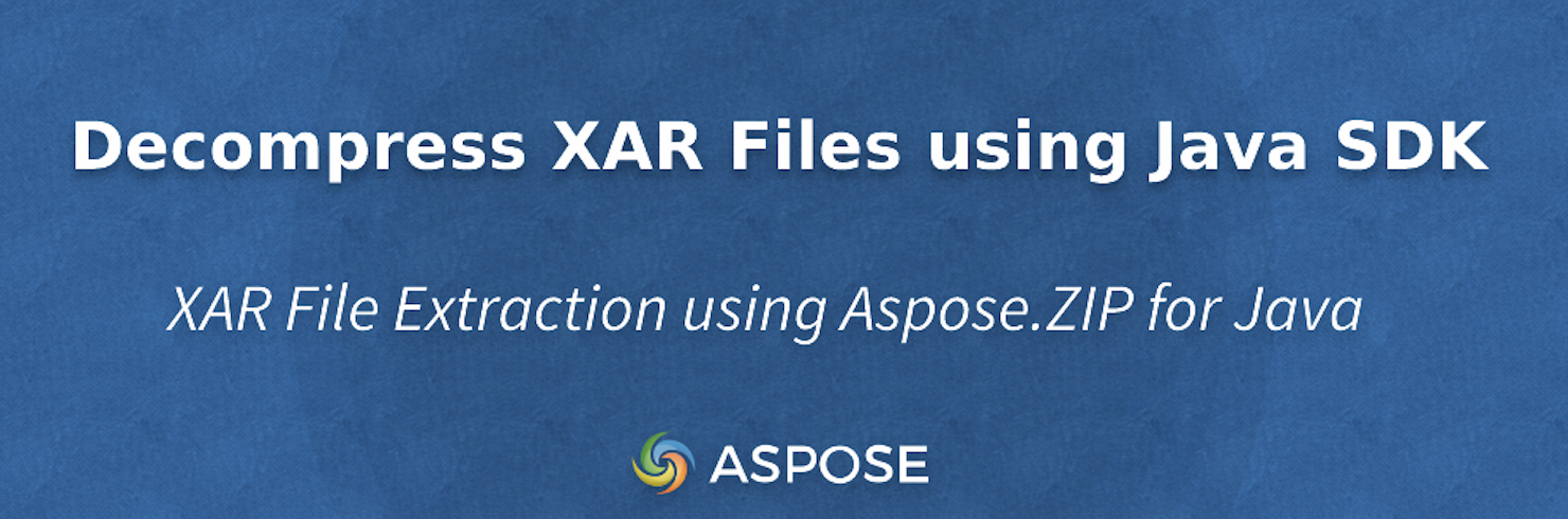 Decompress Xar Files using Java Sdk