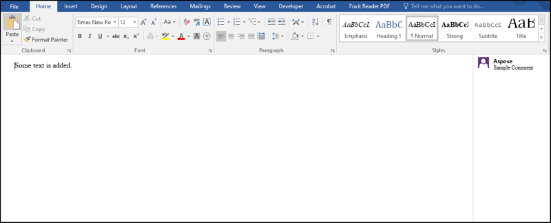 hapus komentar di word