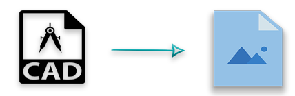 converti CAD DWG DXF in immagine PNG JPG