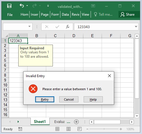 Gestire i Dati Non Validi con Avvisi in Excel utilizzando Python