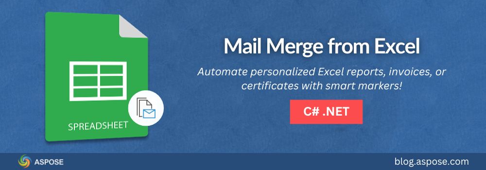 Mail Merge da Excel in C# | Mail Merge di Excel in Excel