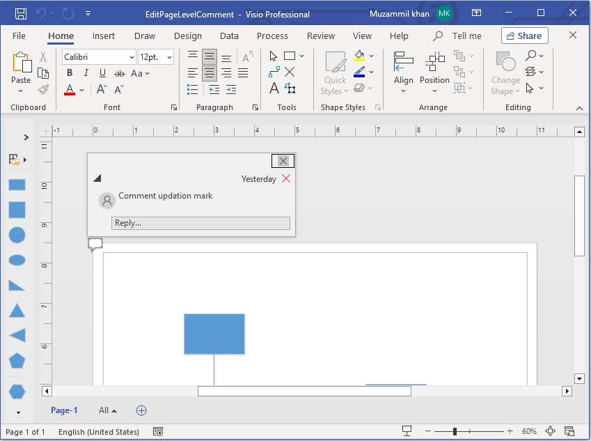 Modifica i commenti nel diagramma di Visio utilizzando Python