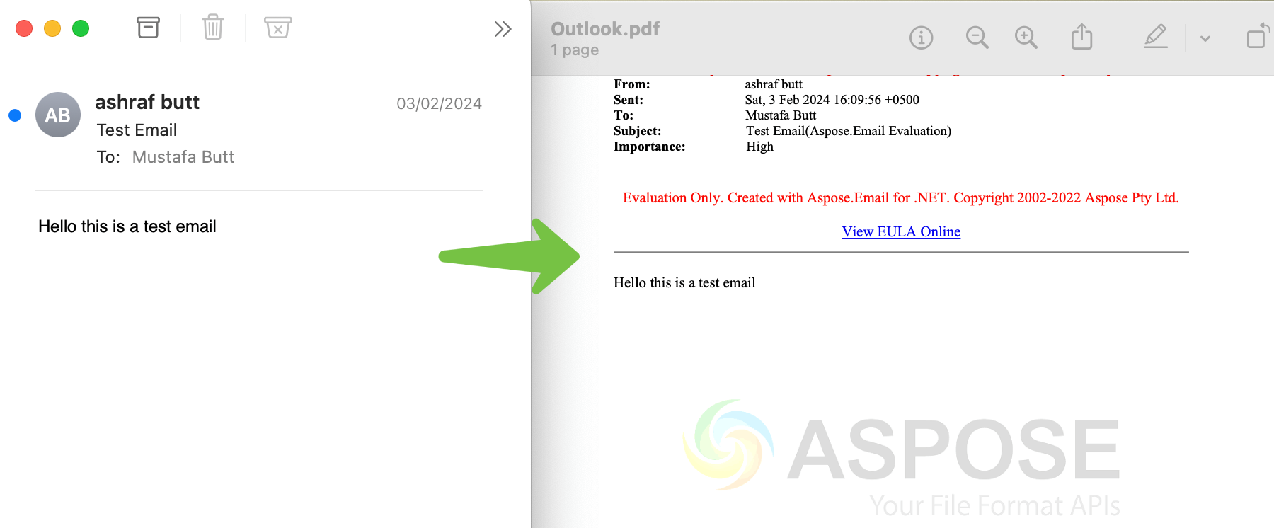 file eml in pdf
