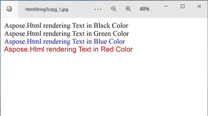Esporta stringhe HTML in JPG in C#