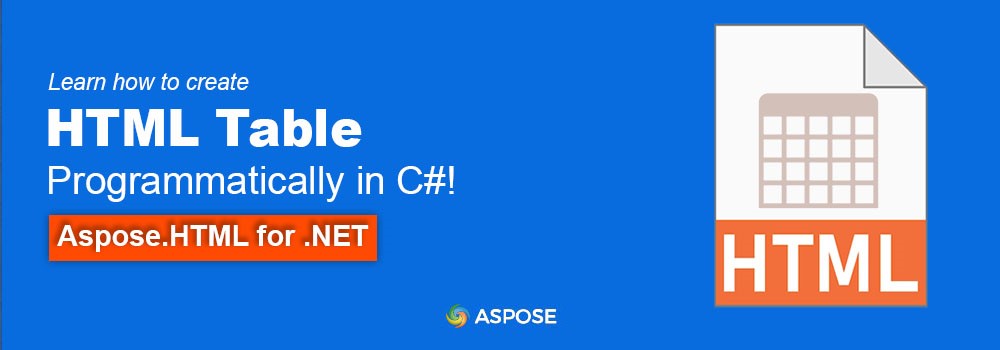 Crea tabella HTML in C#