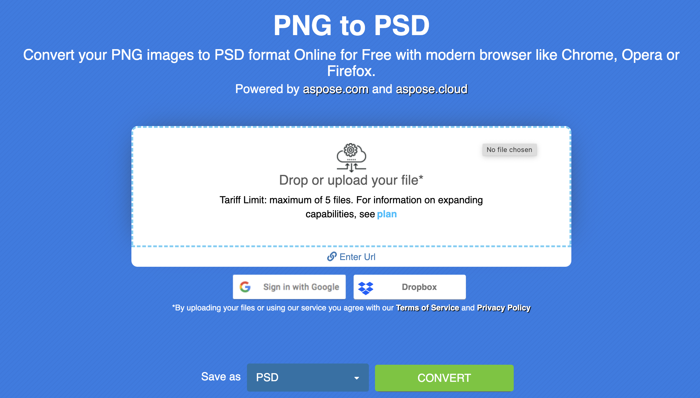 Convertitore PNG in PSD - Strumento online
