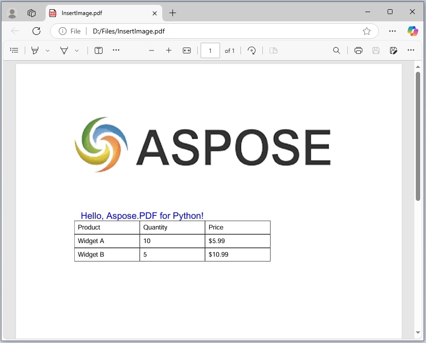 Inserire un'immagine in un PDF