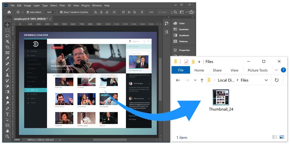 Genera miniature PSD usando C#